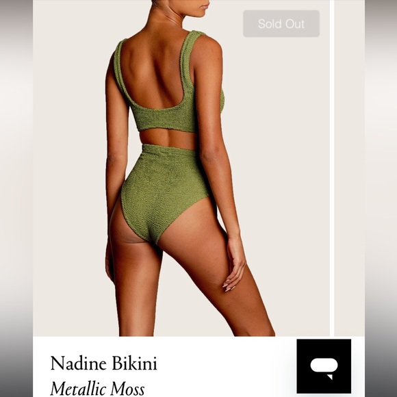 Hunza G Nadine Bikini in Metallic Moss - SOLD OUT - Picture 2 of 5